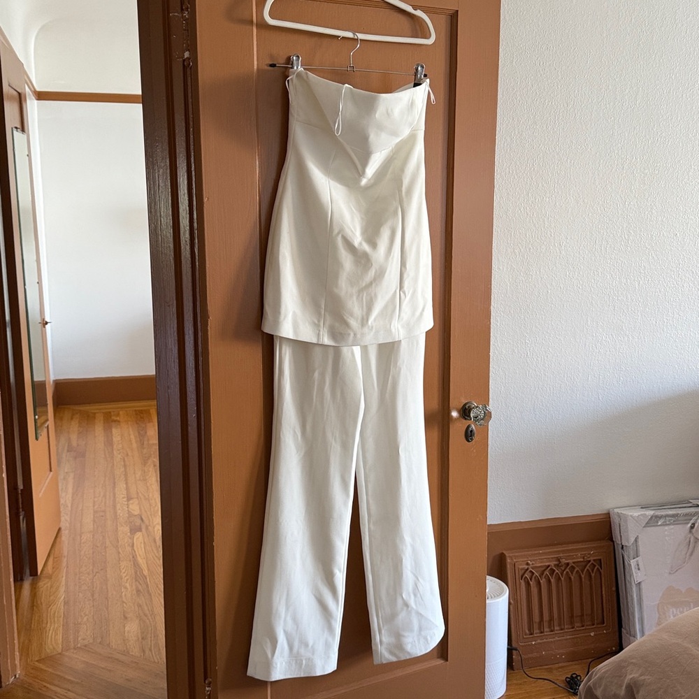 Mango strapless jumpsuit size small